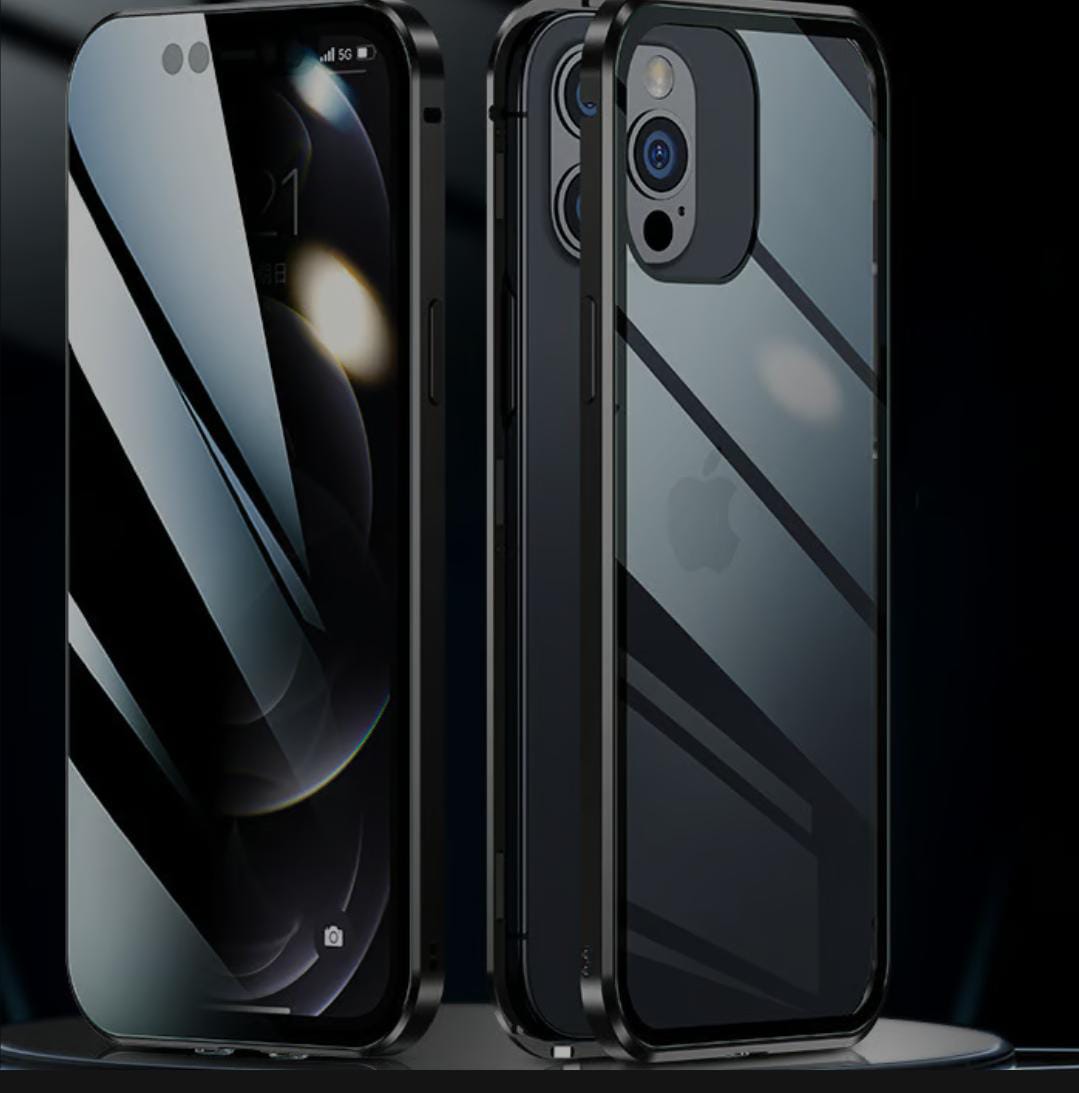 Magnetic Double Sided Tempered Glass Phone Case for iphone