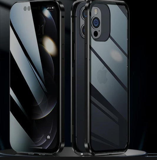 Magnetic Double Sided Tempered Glass Phone Case for iphone