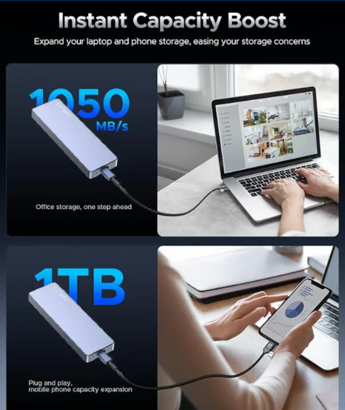 High-Speed USB 3.0 External Storage