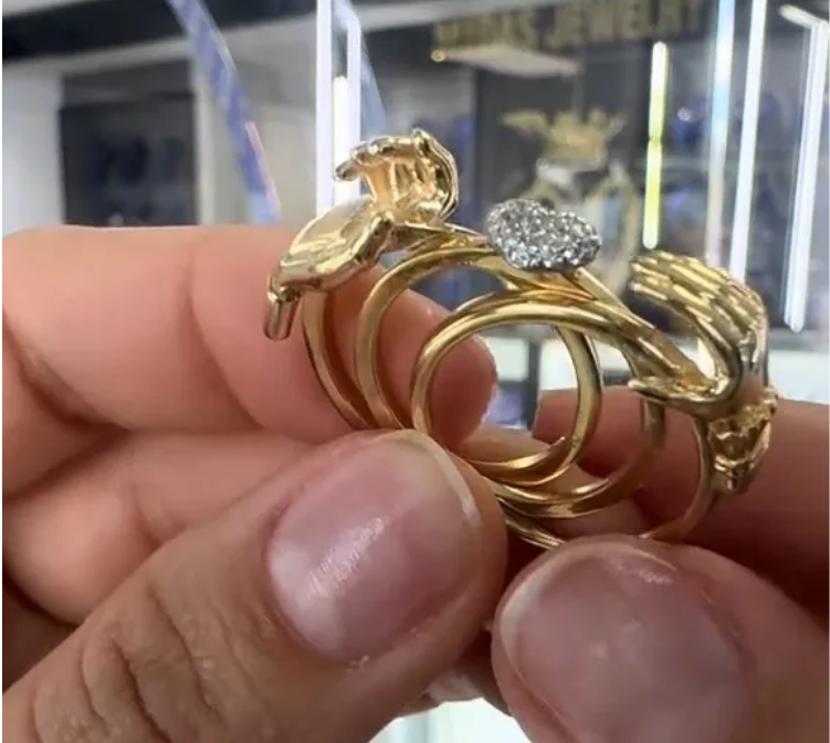 Open Hands Heart Ring