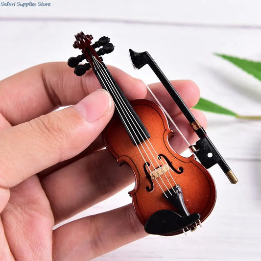 Playable Tiny Violin Figurine