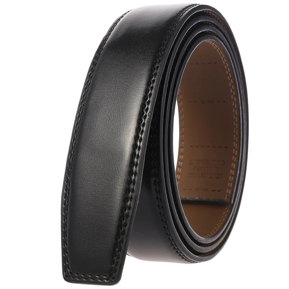 Leather Ratchet Belt With Adjustable Buckle