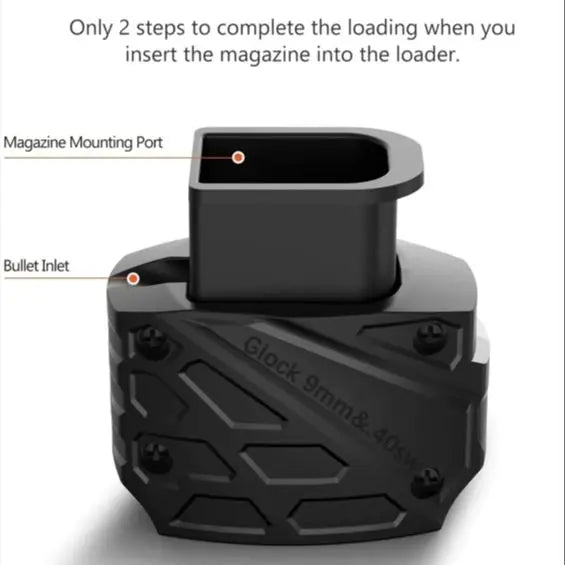 Magazine Speed Loader for Glock 9mm/.40.Fits Glock 17,18,19,22,23,24,26,27,34,35,45 and 47