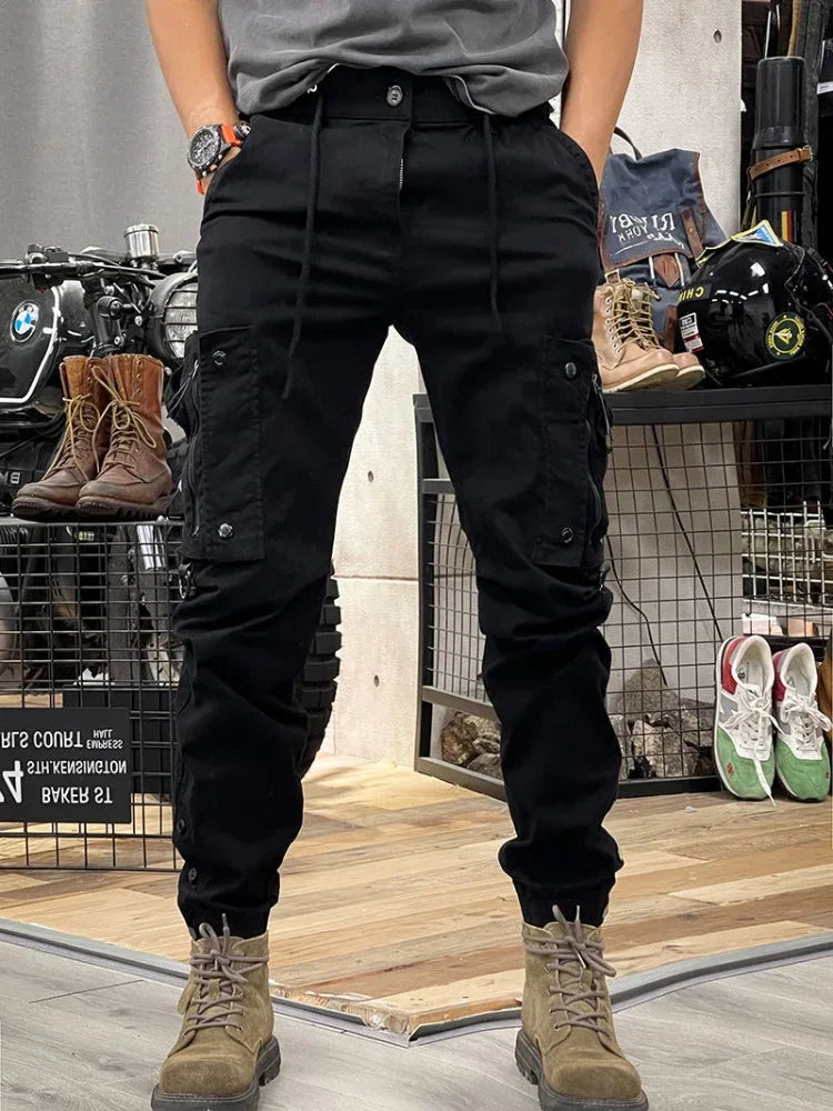 Men's Baggy Skinny Overalls With Multiple Pockets