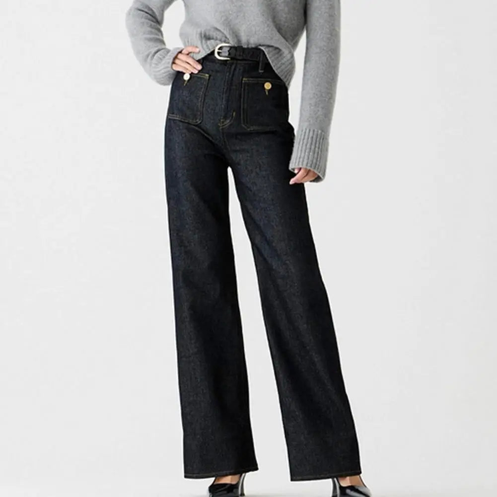 Tummy Control Sailor Wide Leg Jeans