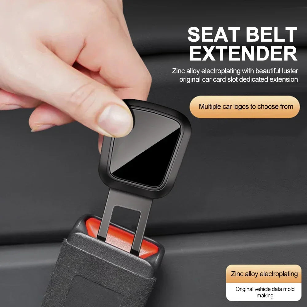Metal seat belt extension for high-end vehicles