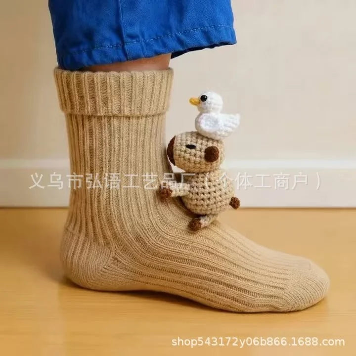 3D Knit Animal Socks