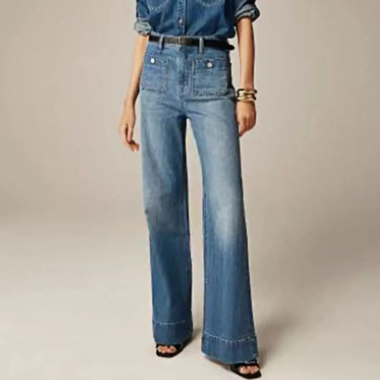 Tummy Control Sailor Wide Leg Jeans