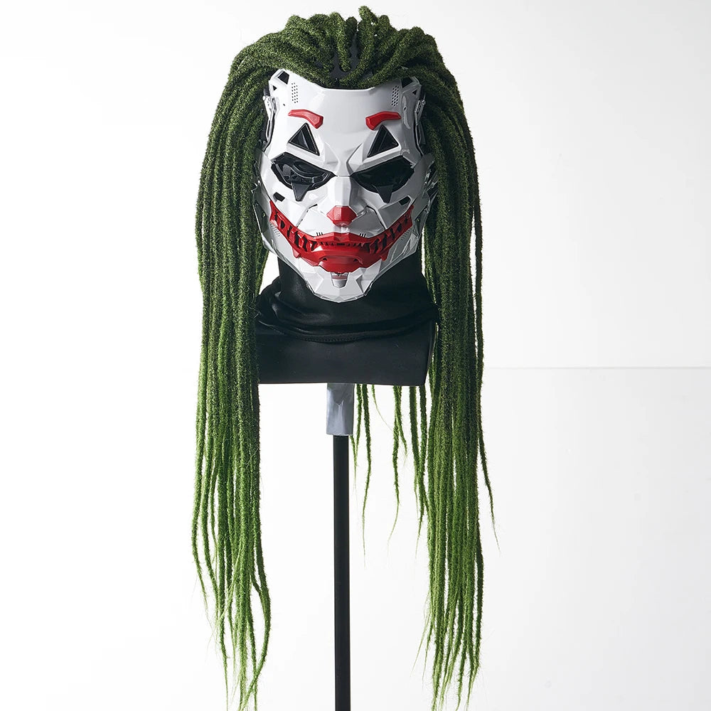 Cyberpunk Clown Mask with Cosplay Clown Costume Party Props Halloween