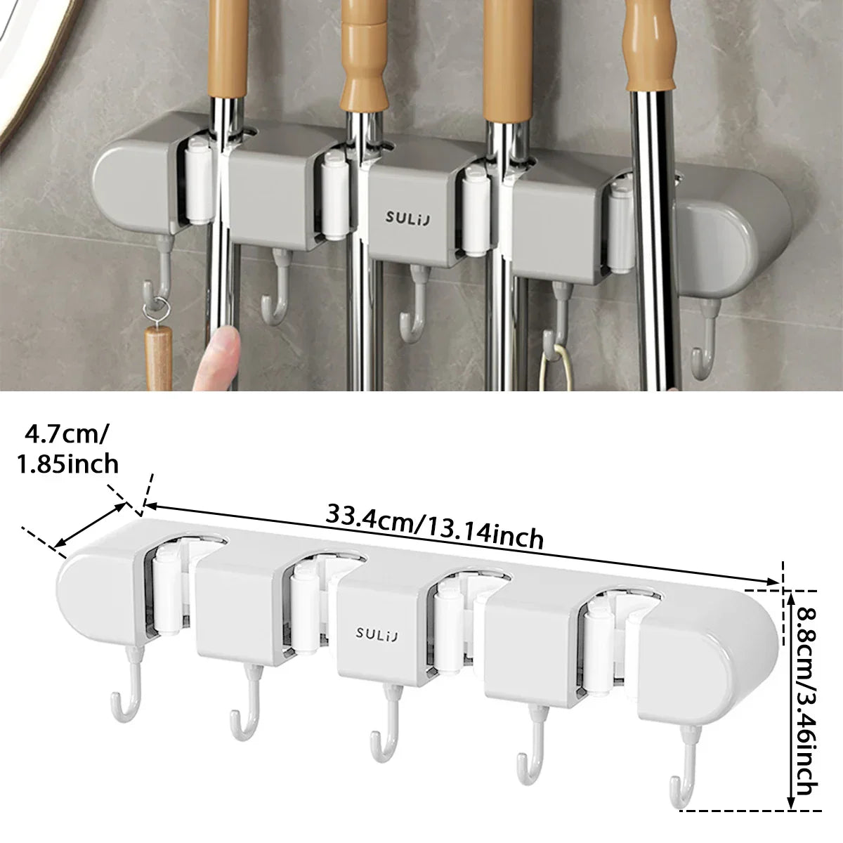 MOP HOLDER WITH HOOK