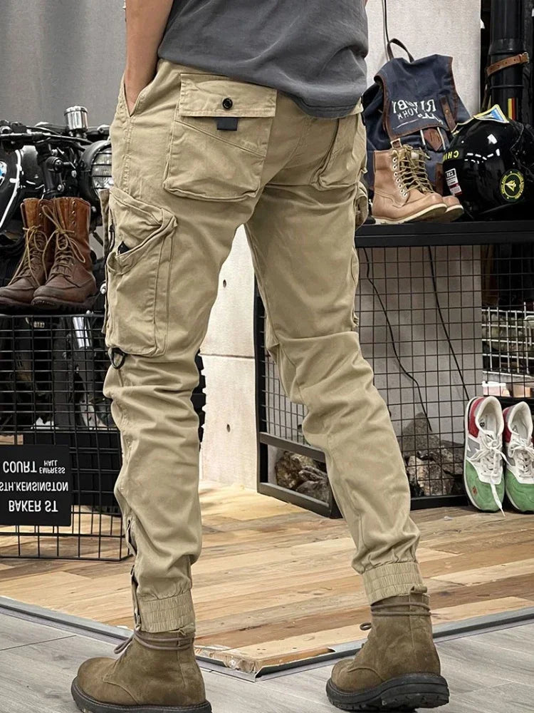Men's Baggy Skinny Overalls With Multiple Pockets