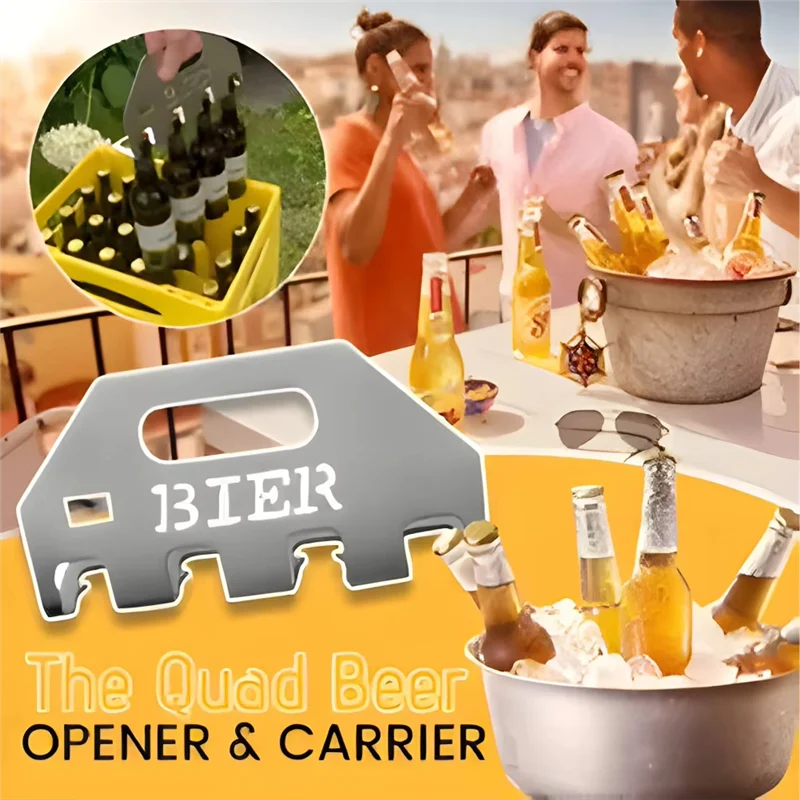 The Quad Beer Opener & Carrier