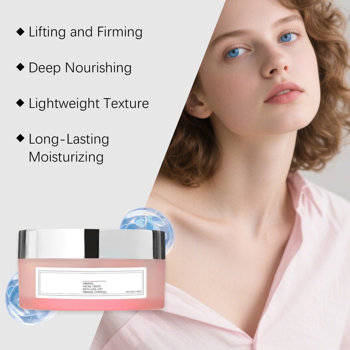 Lift Firming Facial Crème, Anti-Gravity Moisturizing Cream, Skin Contouring & Hydration