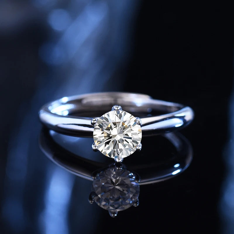 Square Halo Moissanite Engagement Ring