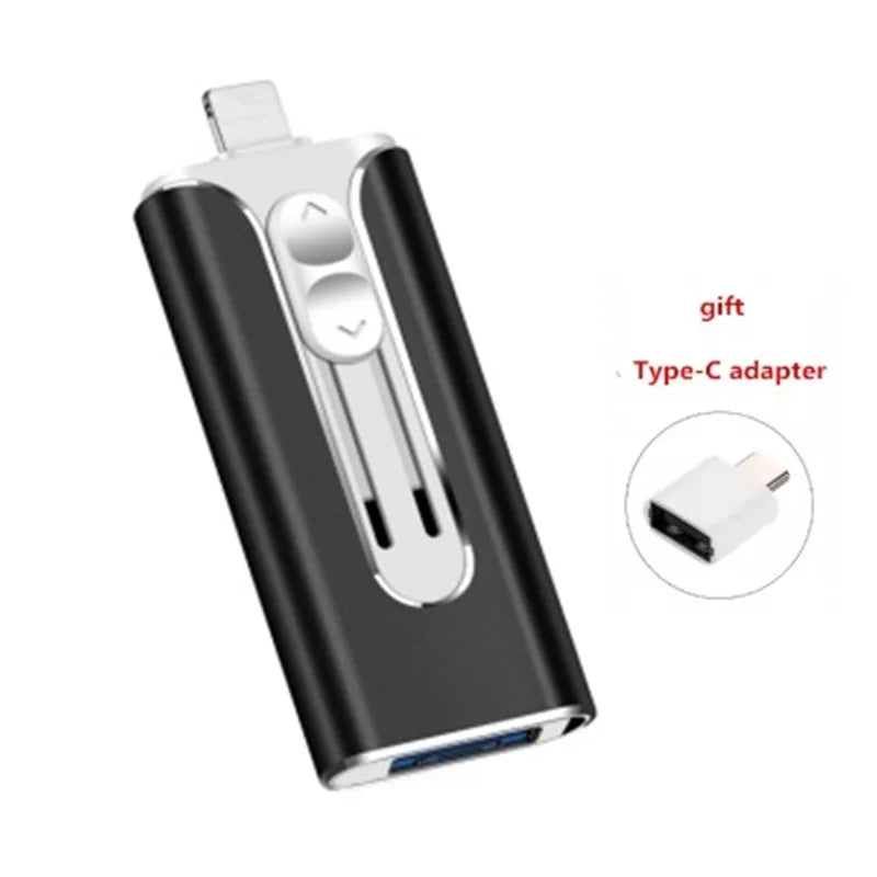 3 in 1 Flash Drive, Portable High Speed USB