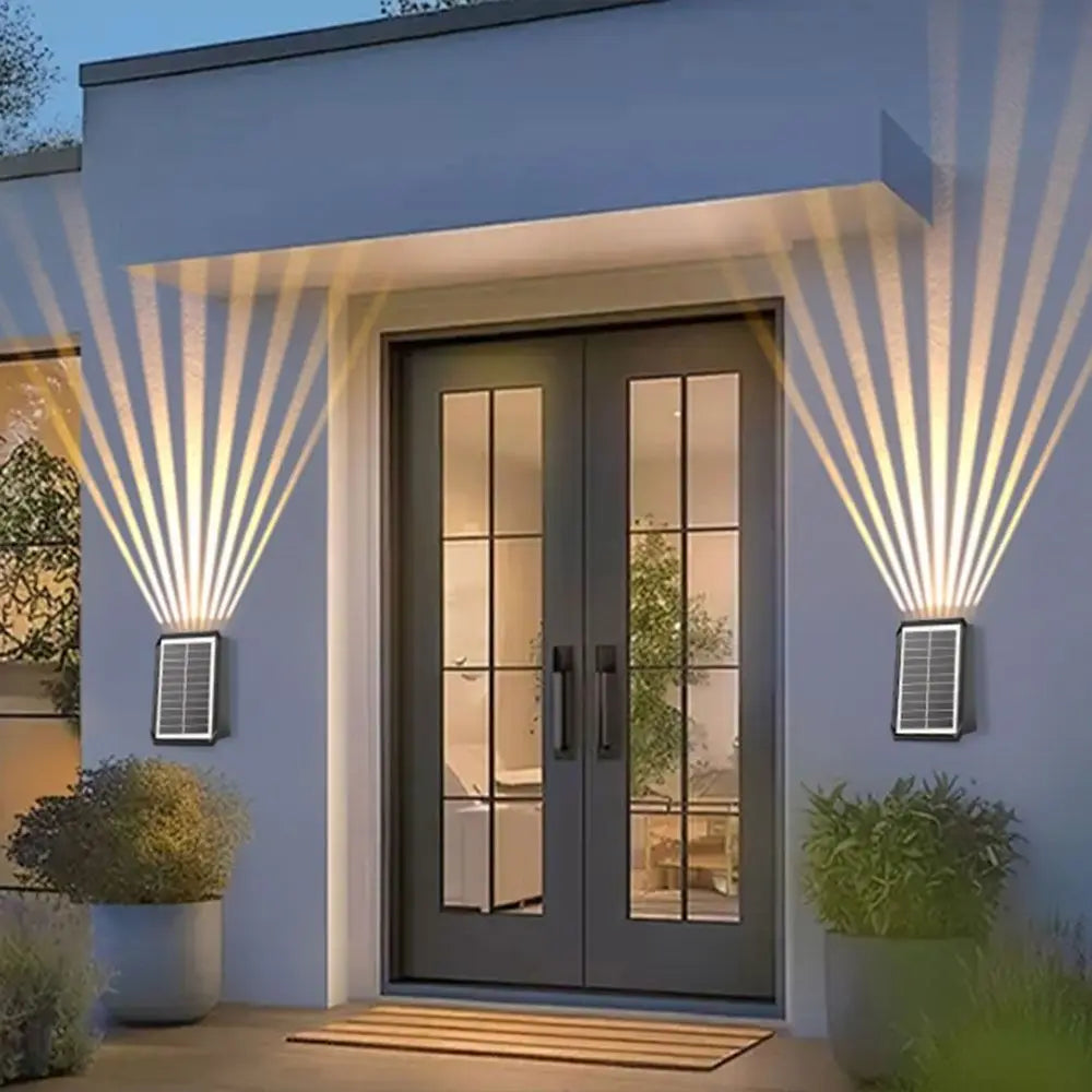 Solar Colorful Wall Lights Outdoor Light Waterproof
