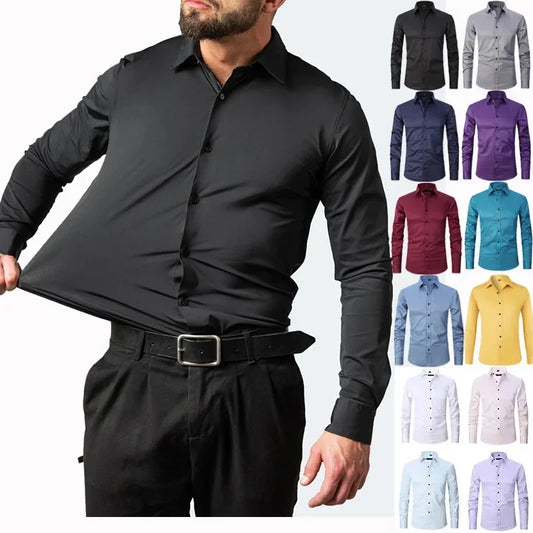 Men's Super Stretchy Quick-Drying Breathable Dress Shirt