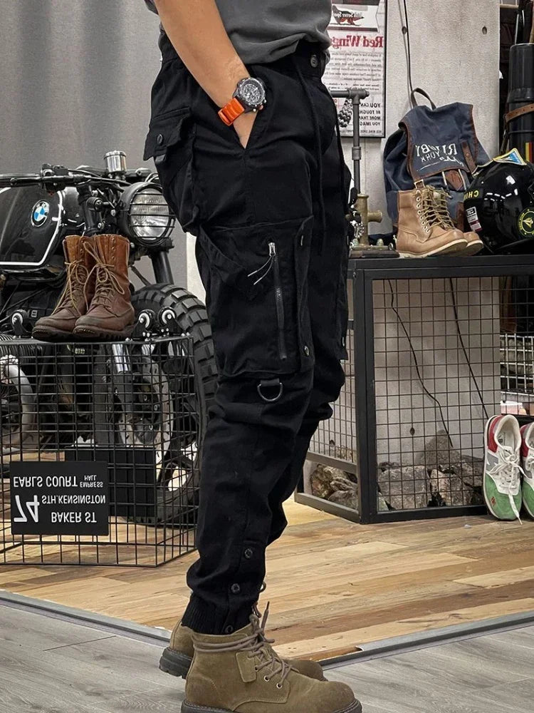 Men's Baggy Skinny Overalls With Multiple Pockets