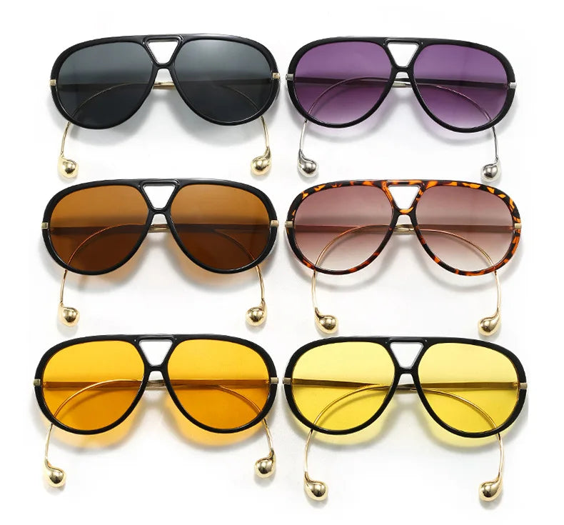 Luxury Brand Designer Oversized Pilot Sunglasses