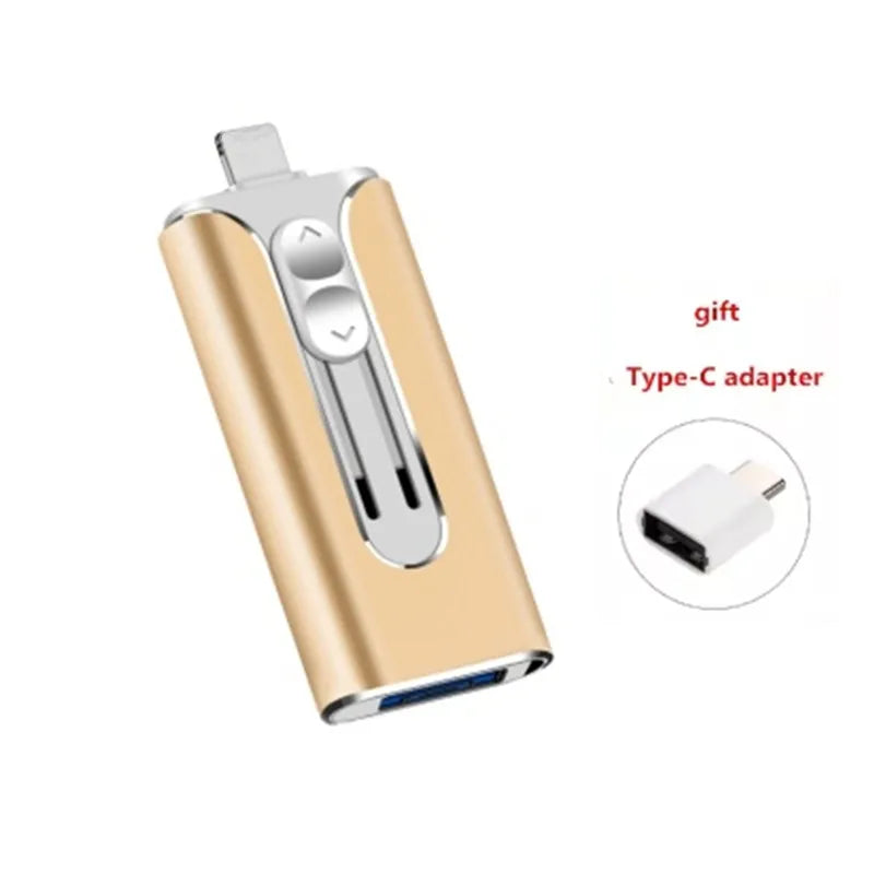 3 in 1 Flash Drive, Portable High Speed USB