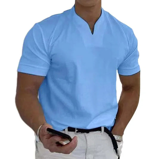 Men Gentlemans business Short Sleeve Fitness T Shirt