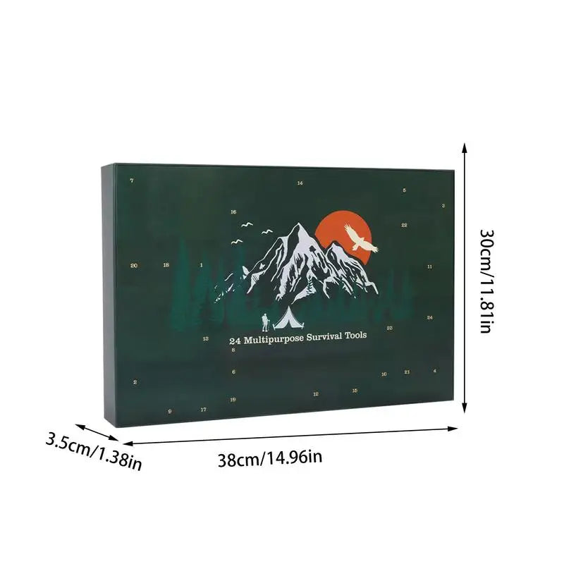 24-in-1 Outdoor Survival Gear Kit, Christmas Gift for Men & Women