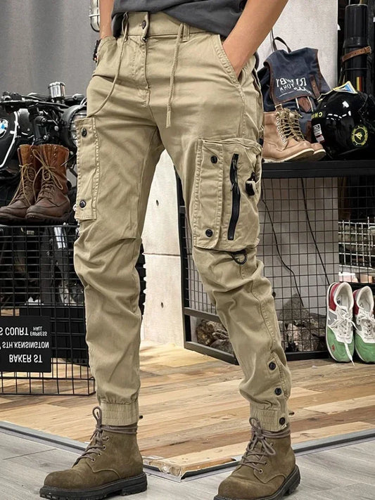 Men's Baggy Skinny Overalls With Multiple Pockets