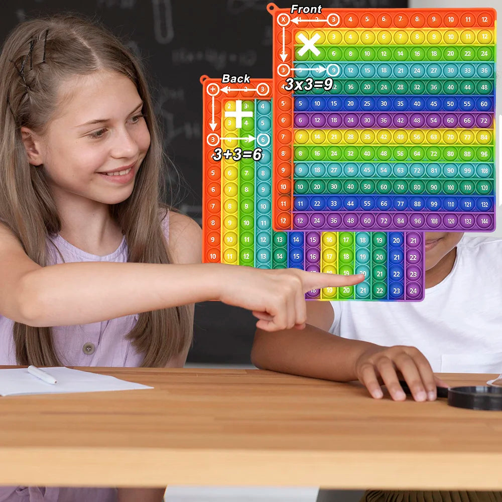 Math Fidget Toy, Math Game with Addition,Subtraction,Multiplication,Division Flash Cards or Time Table