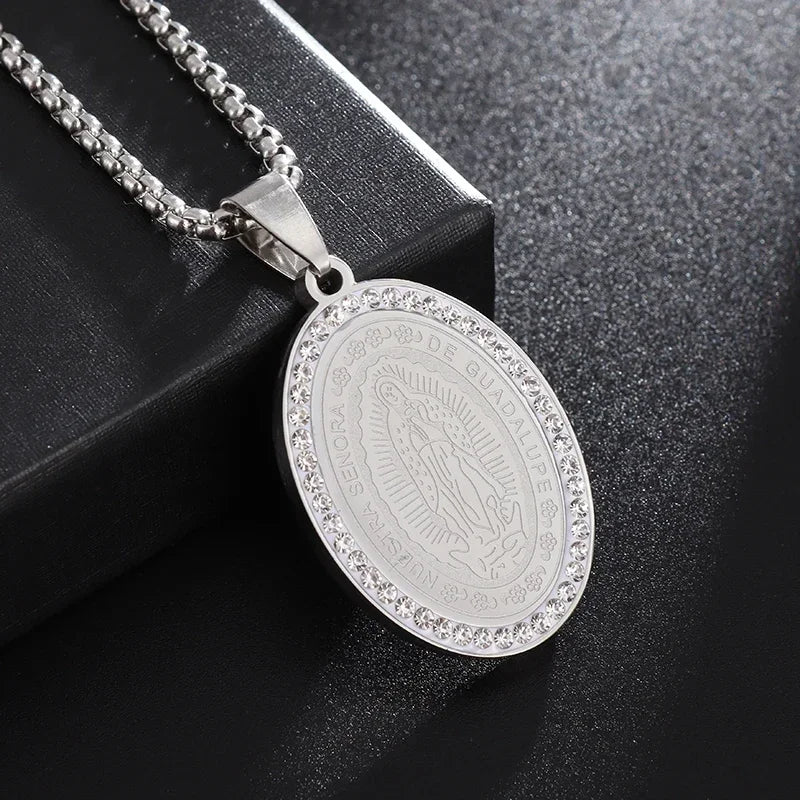 Stainless Steel Virgin Mary Necklace