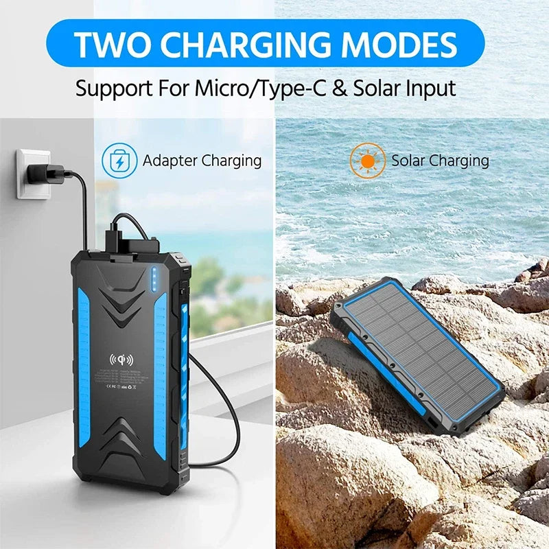 Outdoor Foldable Solar Large Capacity Charger Mobile Power Bank