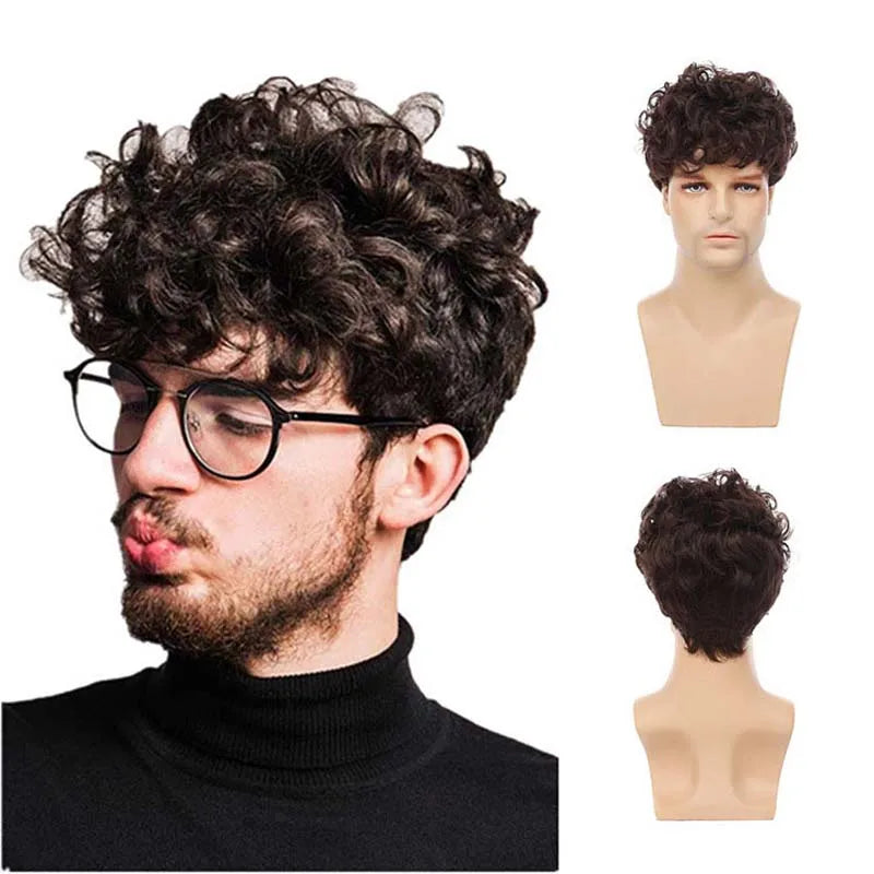 Business Natural And Realistic Full Wig For Medium-elderly Men