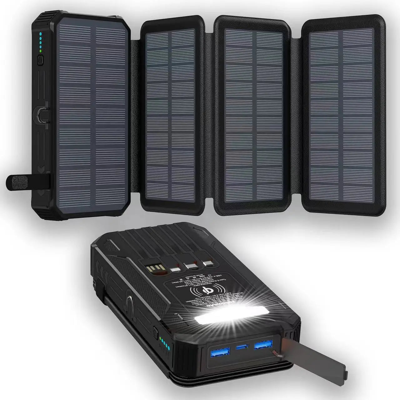Outdoor Foldable Solar Large Capacity Charger Mobile Power Bank