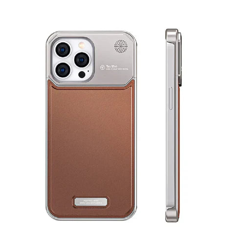 Luxury Leather Titanium Case