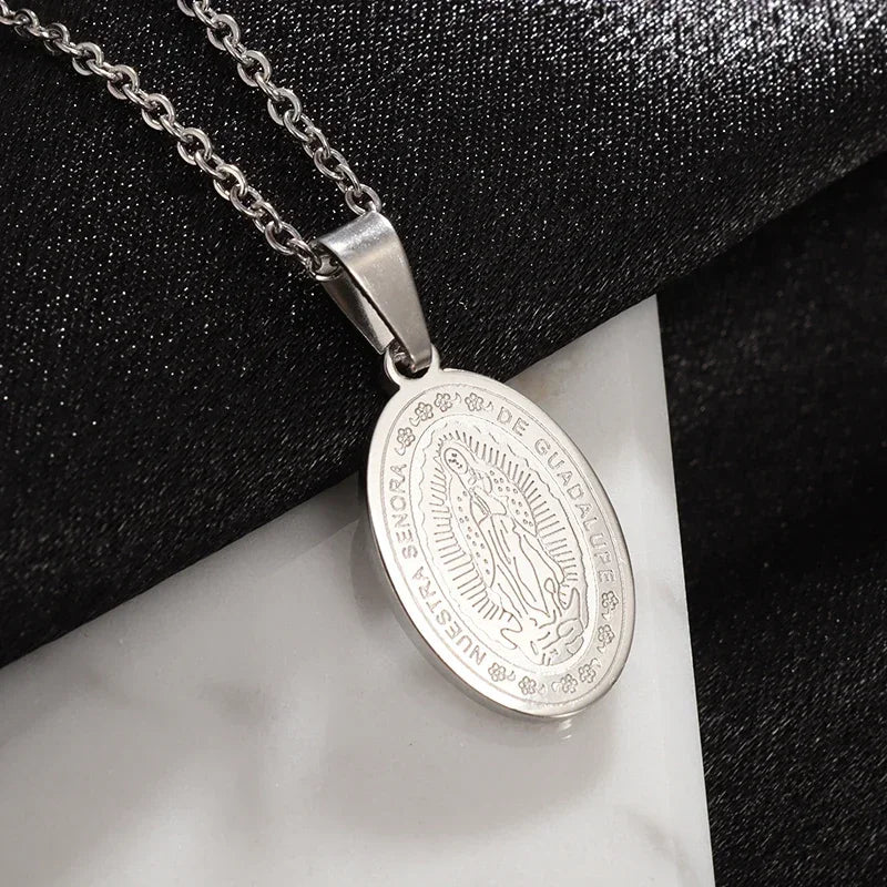 Stainless Steel Virgin Mary Necklace
