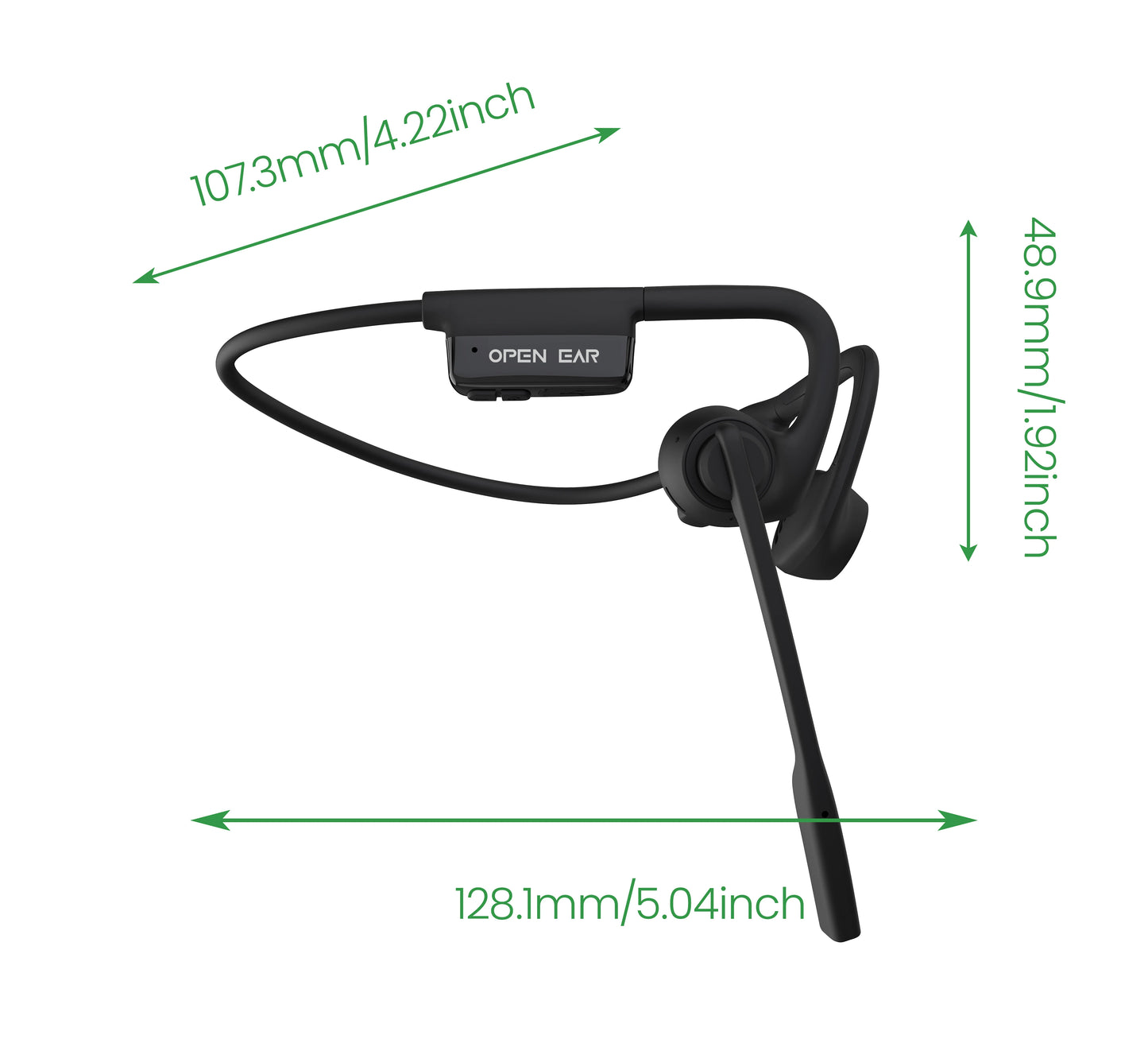 Open Air Conduction Wireless Bluetooth Headset with Microphone