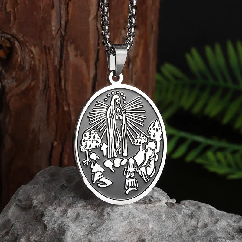 Stainless Steel Virgin Mary Necklace