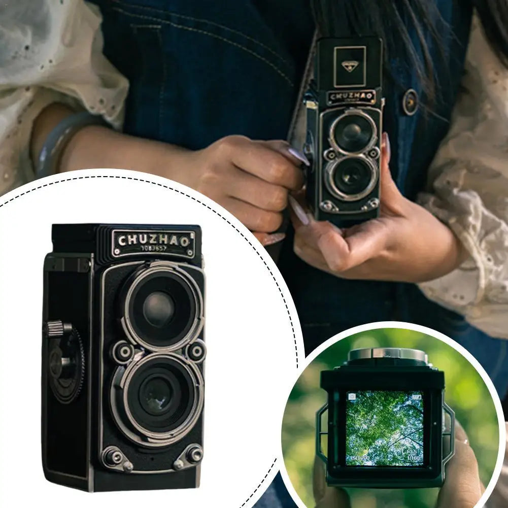 【Free 16GB Memory Card + Shoulder Strap + Gift Box When You Purchase】Mini Retro Binocular Digital Photo Camera