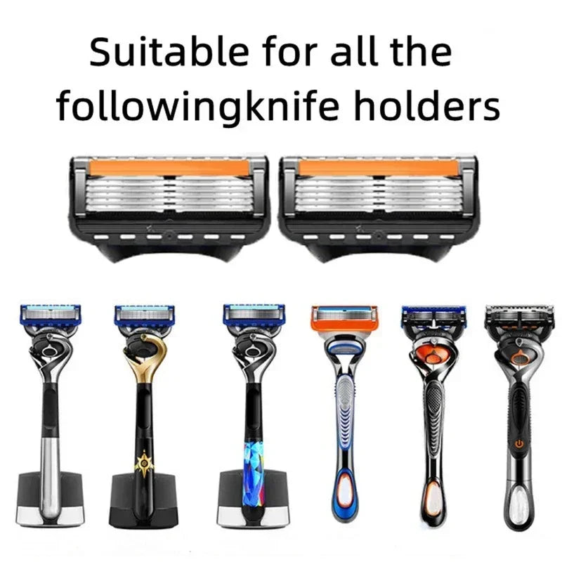 Men's Razor Refill Set + Free Handle – Ultra-Sharp Stainless Blades for Smooth Shave