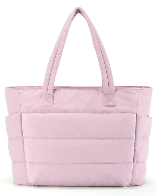 Large Puffe Tote Bag with Zipper