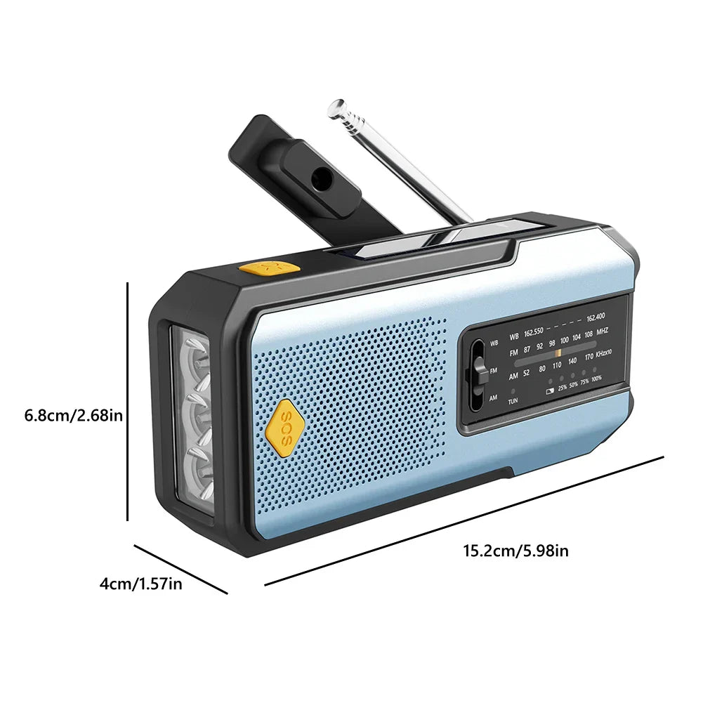 Hand-Crank/Solar Radio