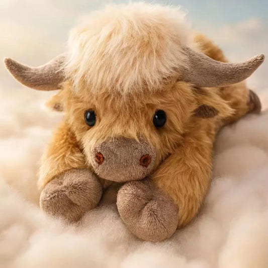 Cute Cartoon Highland Cow Cuddly Toy