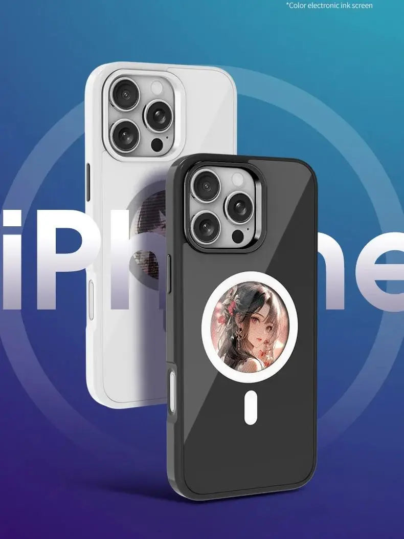 Personalized Custom Magnetic Phone Case with E Ink Display Special Gift Idea Unique DIY Design