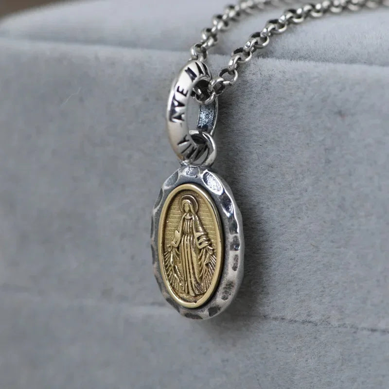 Stainless Steel Virgin Mary Necklace