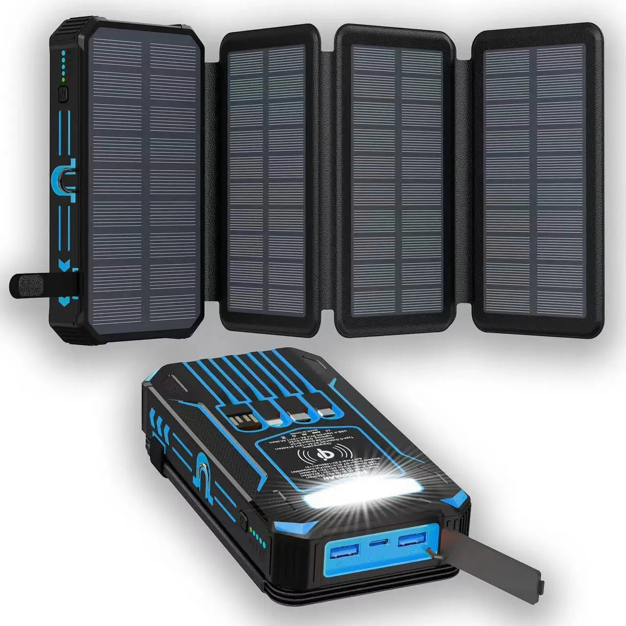 Outdoor Foldable Solar Large Capacity Charger Mobile Power Bank