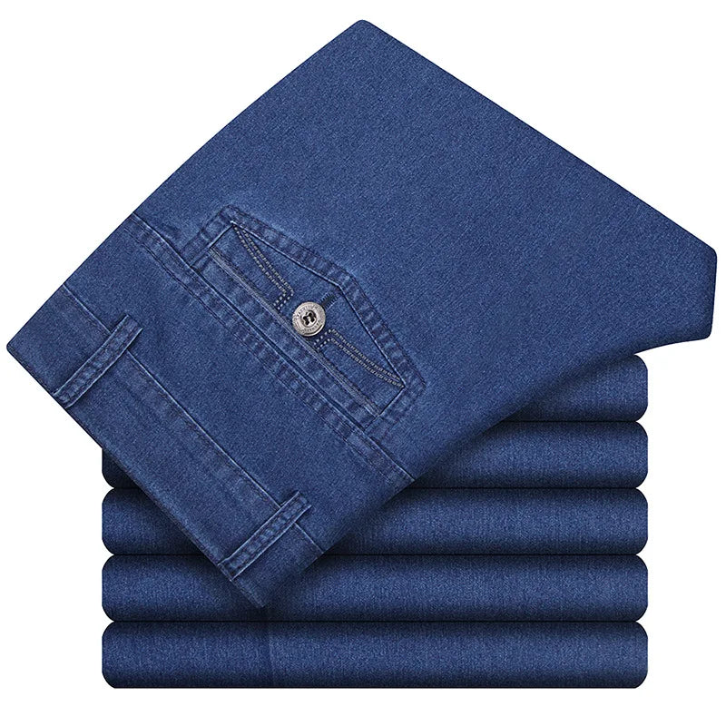 Men's High Waist Straight Cut Jeans