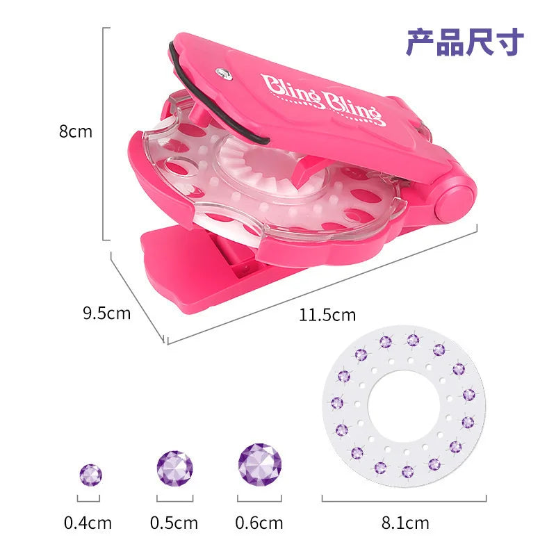 Glitter Diamond Styling Tools Hair Gemstone