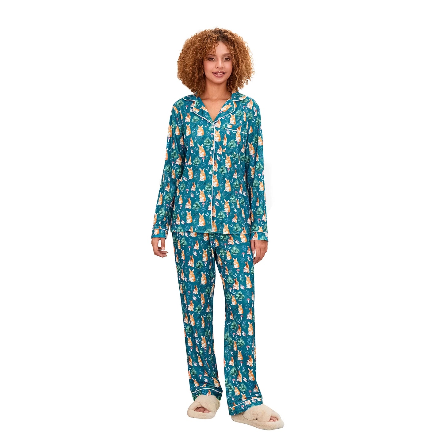 Christmas Trees and Bows Pajama Set