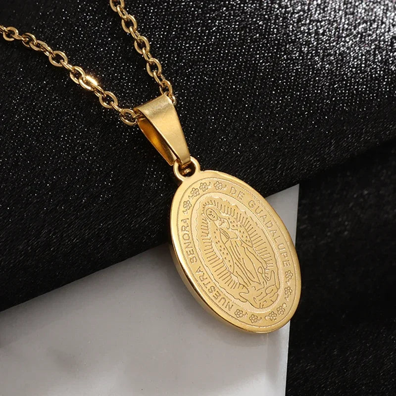 Stainless Steel Virgin Mary Necklace