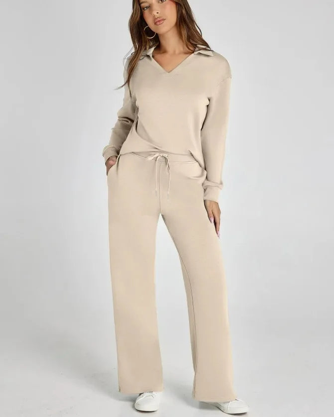 Women's Fall Transition 2-Piece Set - Breathable & Wrinkle Resistant Sweatsuits Sets