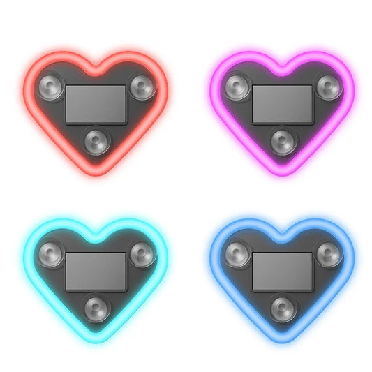 Solar Powered Wireless LED Heart C-Pillar Neon Light